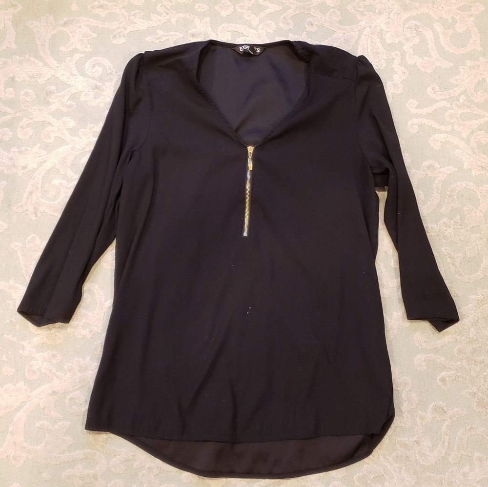 Express zipper down shirt